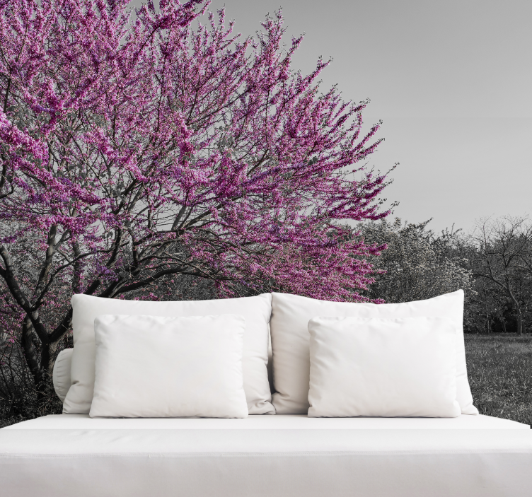 Mural de flores Árbol de cerezos - TenVinilo