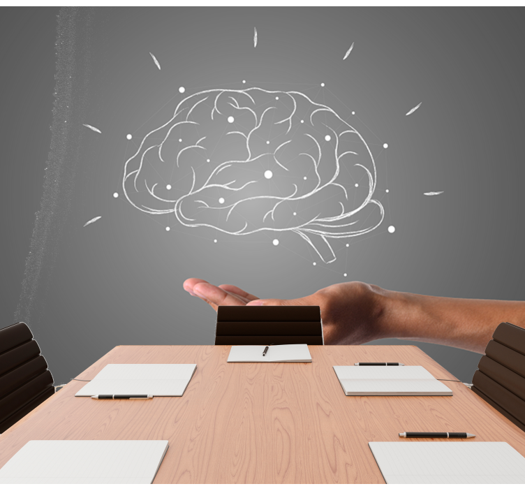 Mural de frases visualización del concepto cerebral - TenVinilo