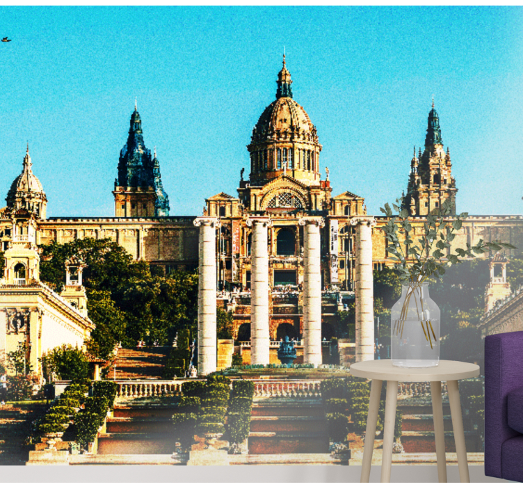 Mural Barcelona museo nacional catalán - TenVinilo