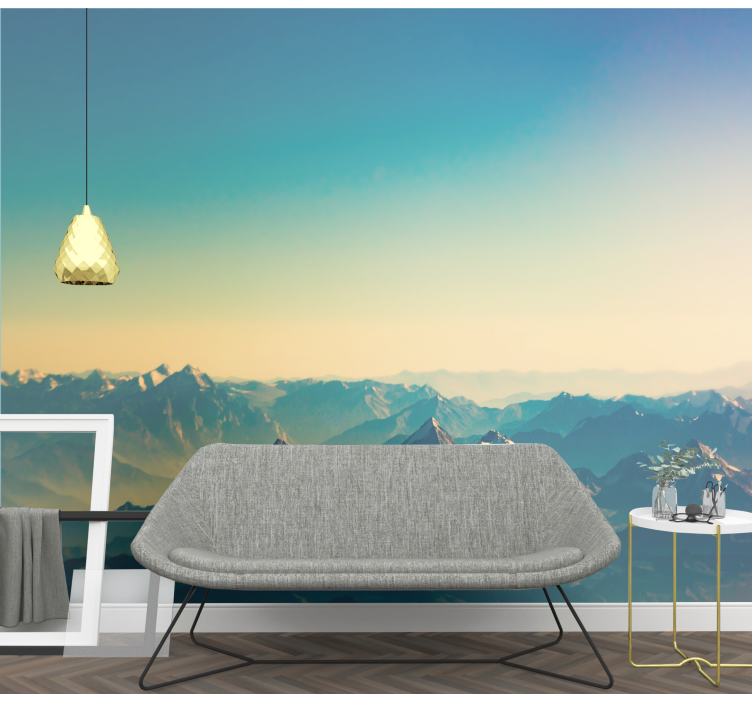 Mural de montañas gran paisaje de montaña - TenVinilo