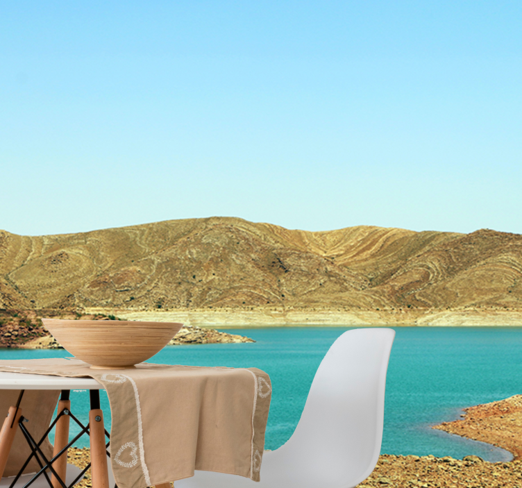 Mural de montañas lago de montaña sereno - TenVinilo