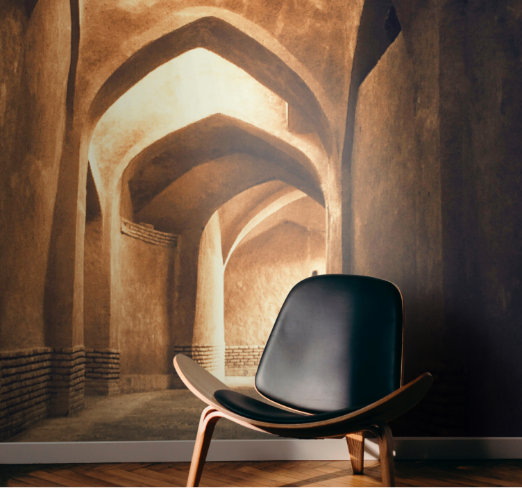 Mural de paisajes pasaje de arcos antiguos - TenVinilo