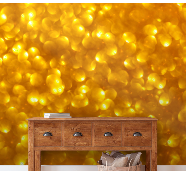 Mural de textura efecto bokeh dorado - TenVinilo