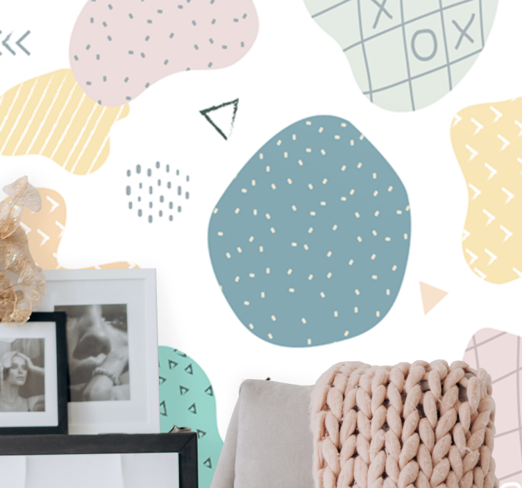 Mural de textura formas abstractas - TenVinilo