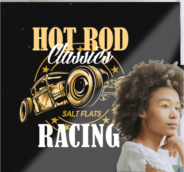 Mural de vehículos carreras de coches clásicos - TenVinilo