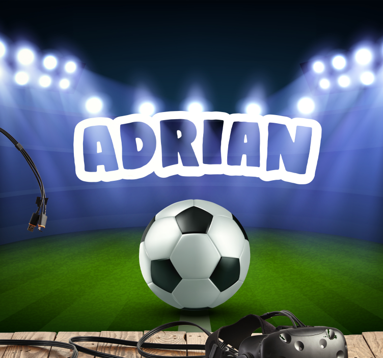 Fotomural juveniles Partido de fútbol en un estadio - TenVinilo