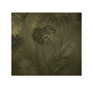 Mural para salón exuberante selva tropical - TenVinilo