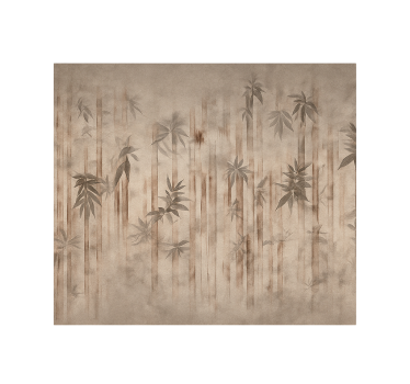 Mural para salón bosque de bambú vintage - TenVinilo