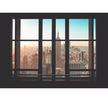 Papel pintado 3D ventanales New York - TenVinilo