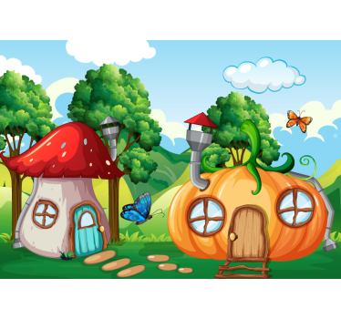 Fotomurales infantiles Bosque de fantasía para niños - TenVinilo