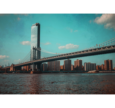 Mural New York perspectiva del puente de brooklyn - TenVinilo