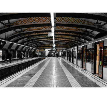 Foto mural 3d Estación de metro 3d - TenVinilo