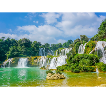 Foto mural 3d Cascada tropical 3d - TenVinilo
