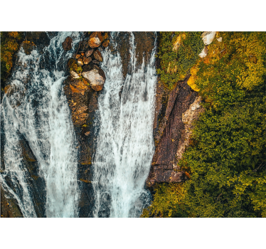 Fotomural de naturaleza Paisaje noruego montaña cascada - TenVinilo