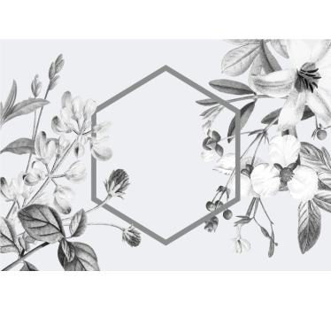 Fotomural salón Ilustración de planta elegante monocolor - TenVinilo