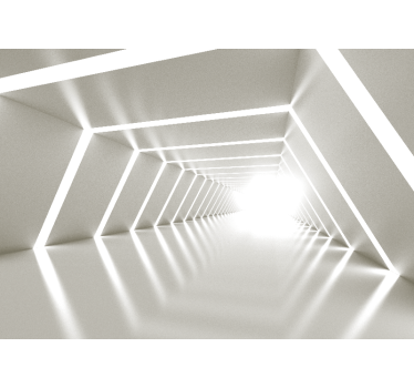 Foto mural 3d Cueva geométrica blanca - TenVinilo