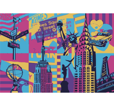 Mural arte urbano Pop art painting nueva york - TenVinilo