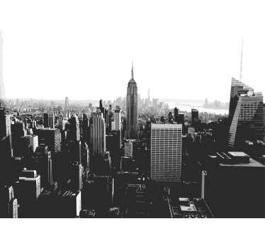 Mural new york skyline con empire state - TenVinilo