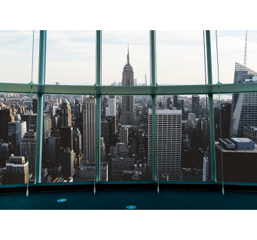 Fotomural New York Ventana gris - TenVinilo