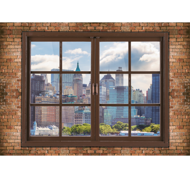 Mural new york vistas del skyline de manhattan - TenVinilo
