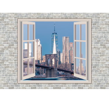 Mural New York vistas de manhattan, cielo limpio - TenVinilo