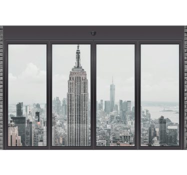 Mural new york skyline urbano del empire state - TenVinilo