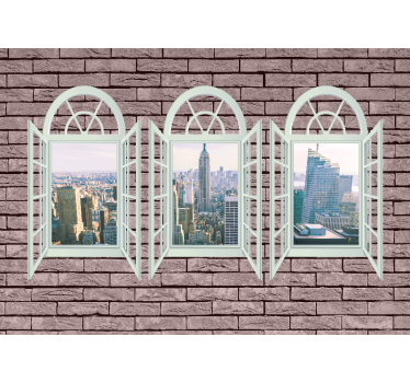 Mural new york vista del skyline de la ciudad - TenVinilo