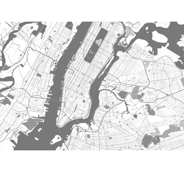 Mural new york mapa detallado de nueva york - TenVinilo