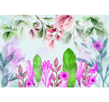 Mural flores Plantas bohemias - TenVinilo