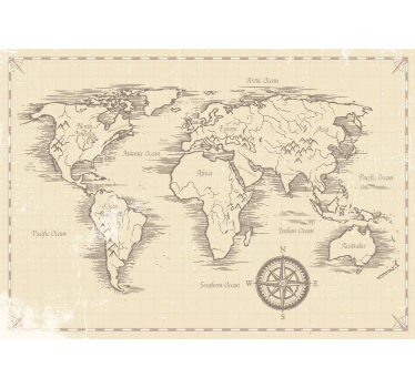 Fotomural para oficina mapa del mundo antiguo - TenVinilo