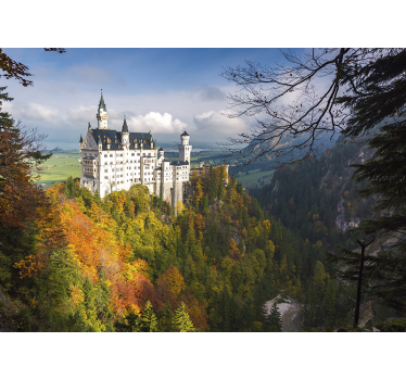 Papel mural paisaje castillo bonito en Alemania - TenVinilo
