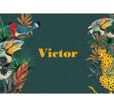 Mural personalizable Selva infantil personalizada - TenVinilo