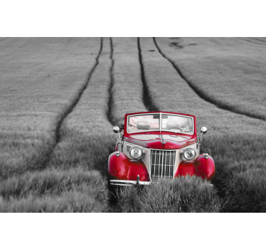 Fotomural coche rojo oxidado - TenVinilo