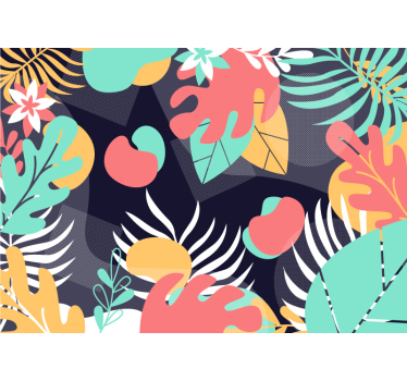 Fotomural de flores Monstera zoom multicolor - TenVinilo