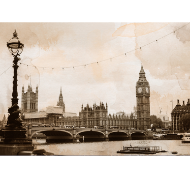 Fotomural Londres Big ben sepia - TenVinilo
