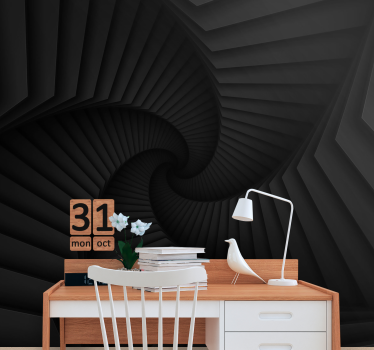 Foto mural 3d Efecto 3d túnel negro - TenVinilo