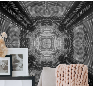 Foto mural 3d Efecto visual blanco y negro - TenVinilo