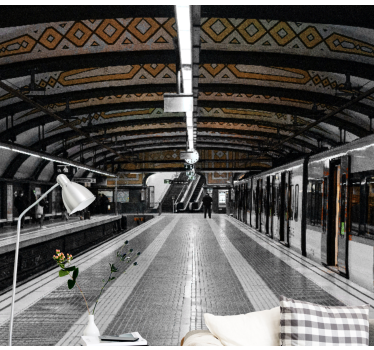 Foto mural 3d Estación de metro 3d - TenVinilo