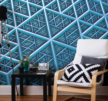 Foto mural 3d Fotomural geométrico 3d con triángulos - TenVinilo