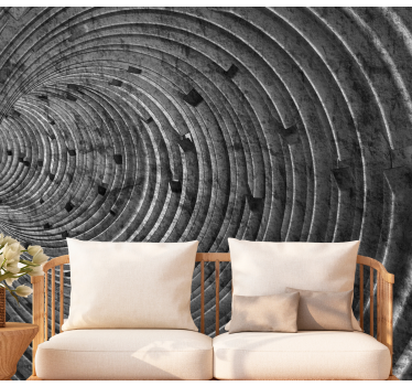 Foto mural 3d Hormigón espiral blanco - TenVinilo