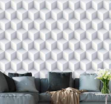 Foto mural 3d Múltiples cubos blancos - TenVinilo