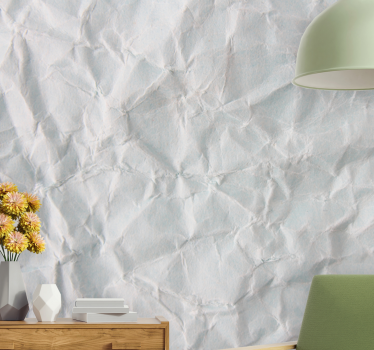 Foto mural 3d Textura de papel arrugado blanco - TenVinilo