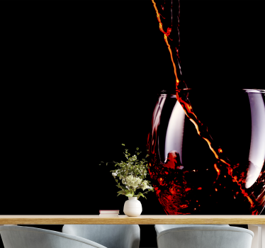 Foto mural 3d Vaso de vino tinto - TenVinilo