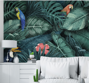 Fotomural árbol Selva exótica brillante - TenVinilo