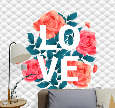 Fotomural de letras Amor 3d diseño blanco - TenVinilo