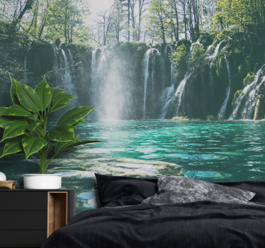 Fotomural de naturaleza Cascada suave - TenVinilo