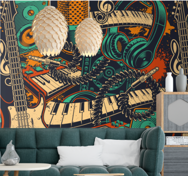 Fotomural música Ilustración musical "estilo urbano" - TenVinilo