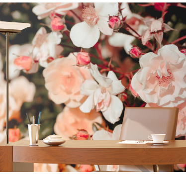 Fotomural rosas Muchas flores - TenVinilo
