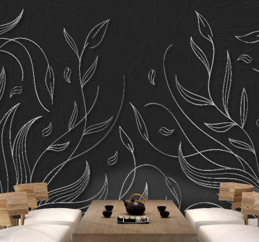 Fotomural salón Plantas elegantes diseño simple - TenVinilo