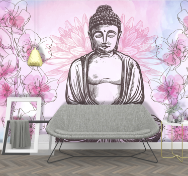 Mural Zen buda paisaje dormitorio salon - TenVinilo